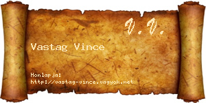 Vastag Vince névjegykártya